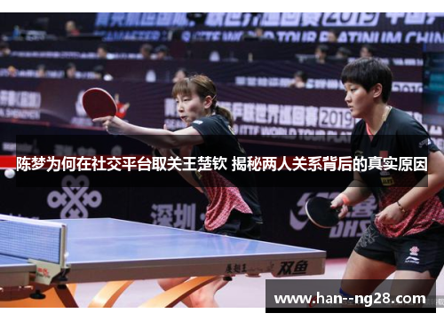 陈梦为何在社交平台取关王楚钦 揭秘两人关系背后的真实原因
